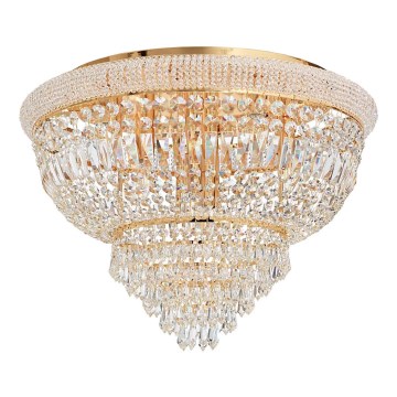 Ideal Lux - Krištáľové stropné svietidlo DUBAI 24xE14/28W/230V pr. 78 cm zlatá