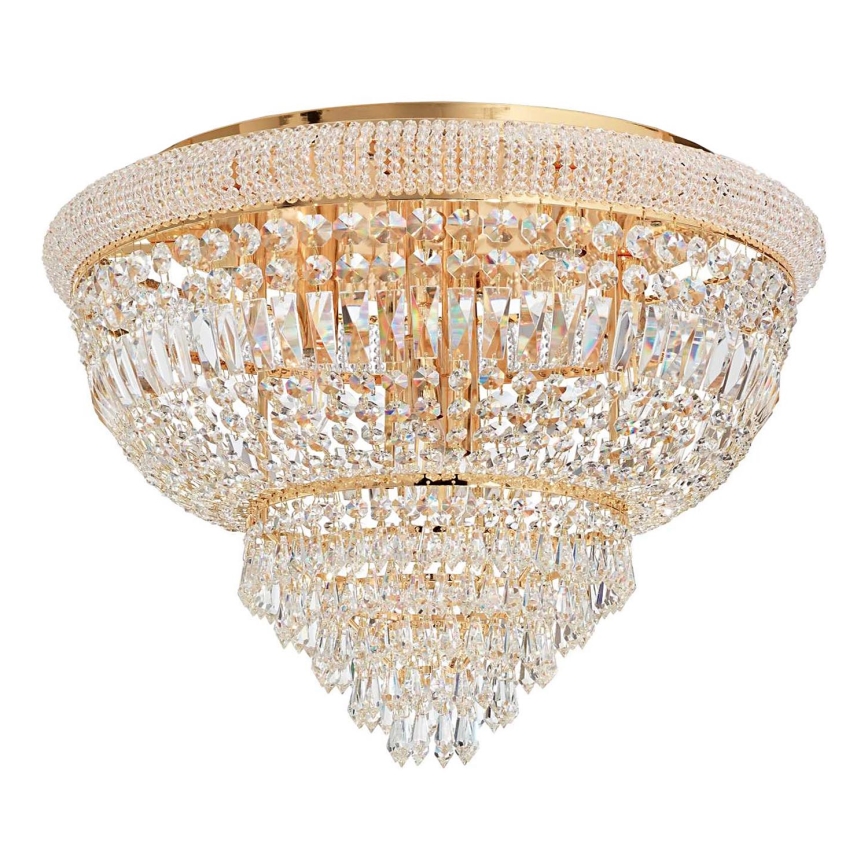 Ideal Lux - Krištáľové stropné svietidlo DUBAI 24xE14/28W/230V pr. 78 cm zlatá
