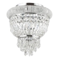 Ideal Lux - Krištáľové stropné svietidlo DUBAI 3xE14/28W/230V pr. 32 cm lesklý chróm