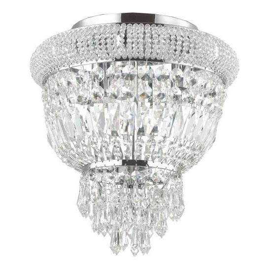 Ideal Lux - Krištáľové stropné svietidlo DUBAI 3xE14/28W/230V pr. 32 cm lesklý chróm