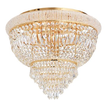 Ideal Lux - Krištáľové stropné svietidlo DUBAI 6xE14/28W/230V pr. 52 cm zlatá