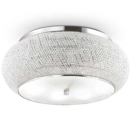 Ideal Lux - Krištáľové stropné svietidlo PASHA 14xE14/40W/230V pr. 65 lesklý chróm