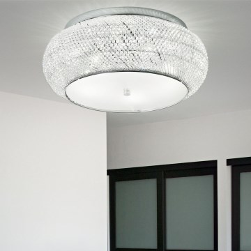 Ideal Lux - Krištáľové stropné svietidlo PASHA 14xE14/40W/230V pr. 65 lesklý chróm