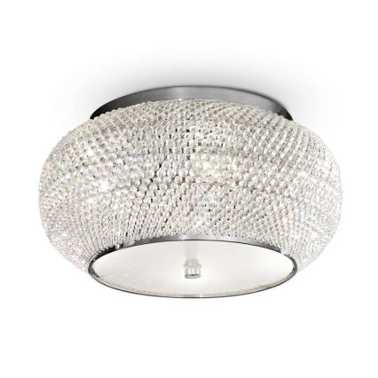 Ideal Lux - Krištáľové stropné svietidlo PASHA 6xE14/40W/230V pr. 40 cm lesklý chróm