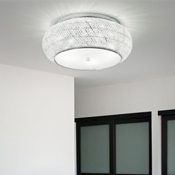 Ideal Lux - Krištáľové stropné svietidlo PASHA 6xE14/40W/230V pr. 40 cm lesklý chróm