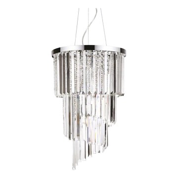 Ideal Lux - Krištáľový luster na lanku CARLTON 8xE14/40W/230V pr. 40 cm lesklý chróm