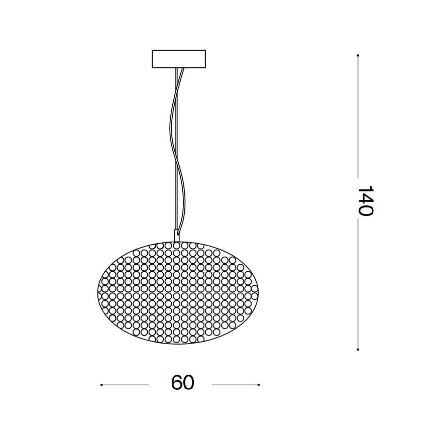 Ideal Lux - Krištáľový luster na lanku ORION 12xE14/40W/230V pr. 60 cm strieborná
