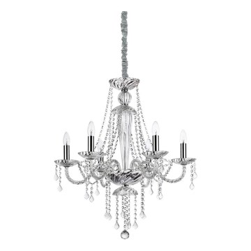 Ideal Lux - Krištáľový luster na reťazi AMADEUS 6xE14/40W/230V pr. 67 cm číra