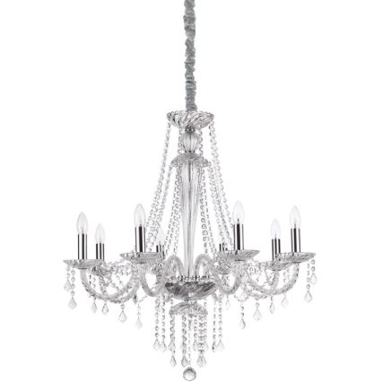 Ideal Lux - Krištáľový luster na reťazi AMADEUS 8xE14/40W/230V pr. 80 cm číra