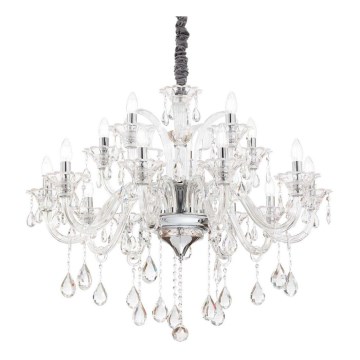 Ideal Lux - Krištáľový luster na reťazi COLOSSAL 15xE14/40W/230V pr. 95 cm číra/lesklý chróm