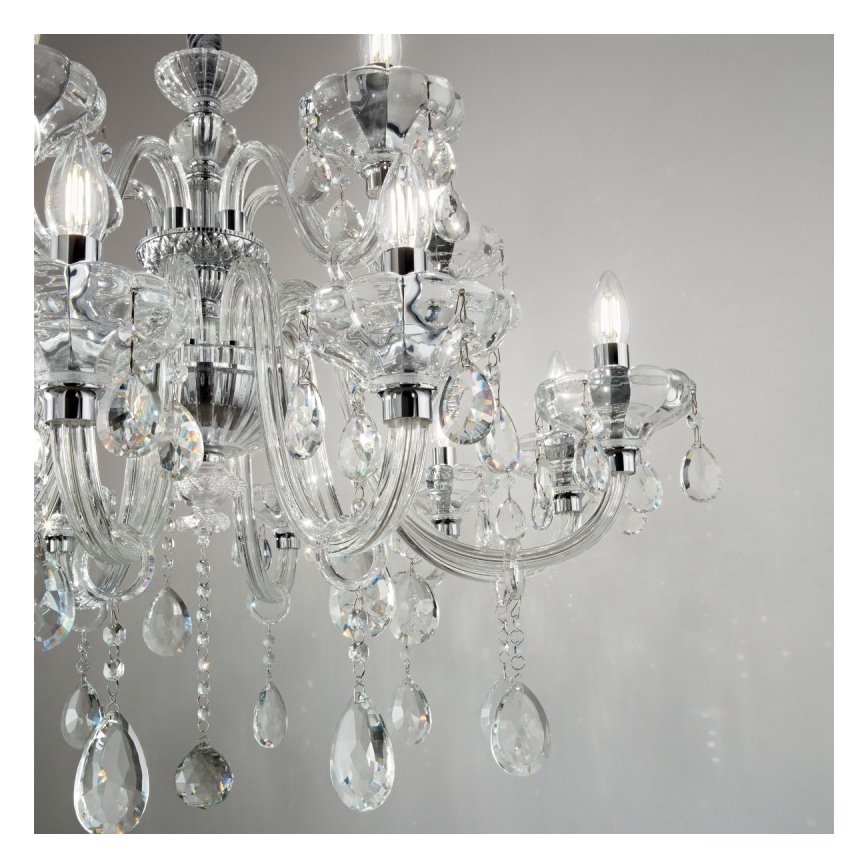 Ideal Lux - Krištáľový luster na reťazi CONTINENTAL 12xE14/40W/230V pr. 86 cm číra