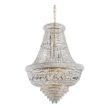 Ideal Lux - Krištáľový luster na reťazi DUBAI 24xE14/28W/230V pr. 80 cm zlatá