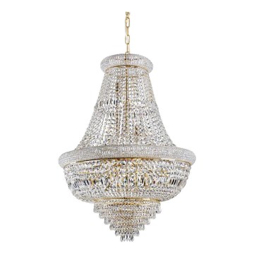 Ideal Lux - Krištáľový luster na reťazi DUBAI 24xE14/28W/230V pr. 80 cm zlatá