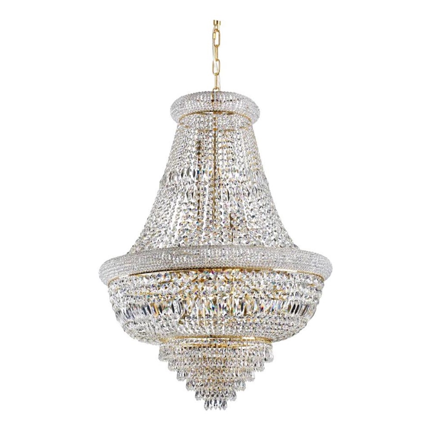 Ideal Lux - Krištáľový luster na reťazi DUBAI 24xE14/28W/230V pr. 80 cm zlatá