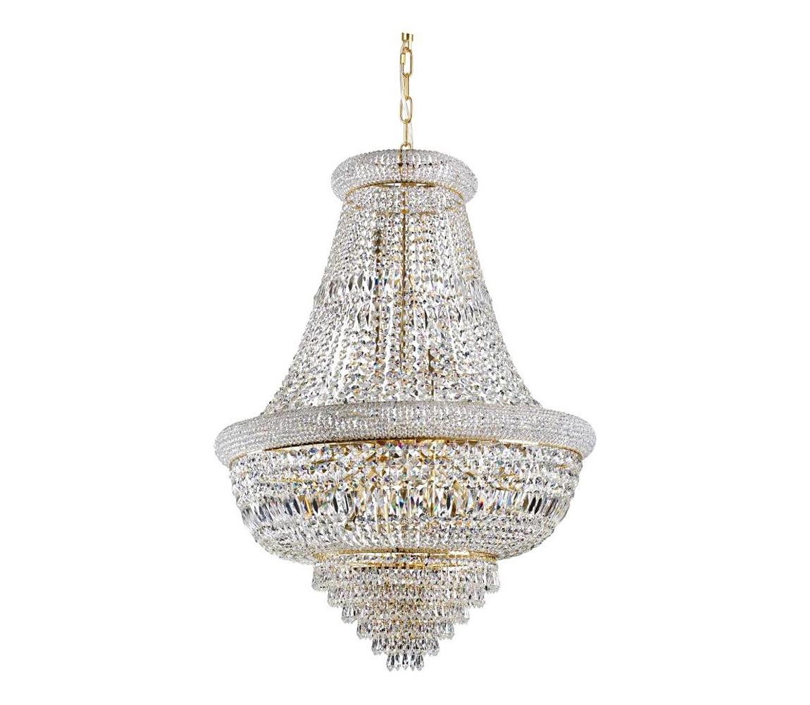 Ideal Lux Ideal Lux - Krištáľový luster na reťazi DUBAI 24xE14/28W/230V pr. 80 cm zlatá