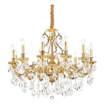 Ideal Lux - Krištáľový luster na reťazi GIOCONDA 12xE14/40W/230V pr. 90 cm zlatá