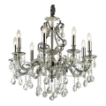Ideal Lux - Krištáľový luster na reťazi GIOCONDA 8xE14/40W/230V pr. 73 cm strieborná