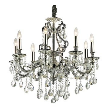 Ideal Lux - Krištáľový luster na reťazi GIOCONDA 8xE14/40W/230V pr. 73 cm strieborná