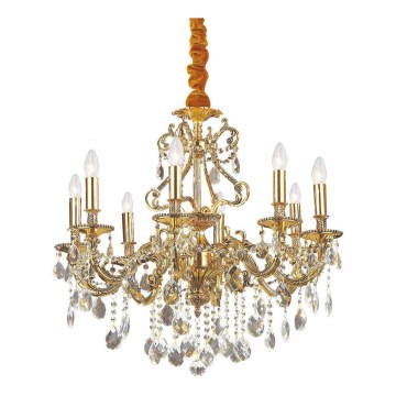 Ideal Lux - Krištáľový luster na reťazi GIOCONDA 8xE14/40W/230V pr. 73 cm zlatá