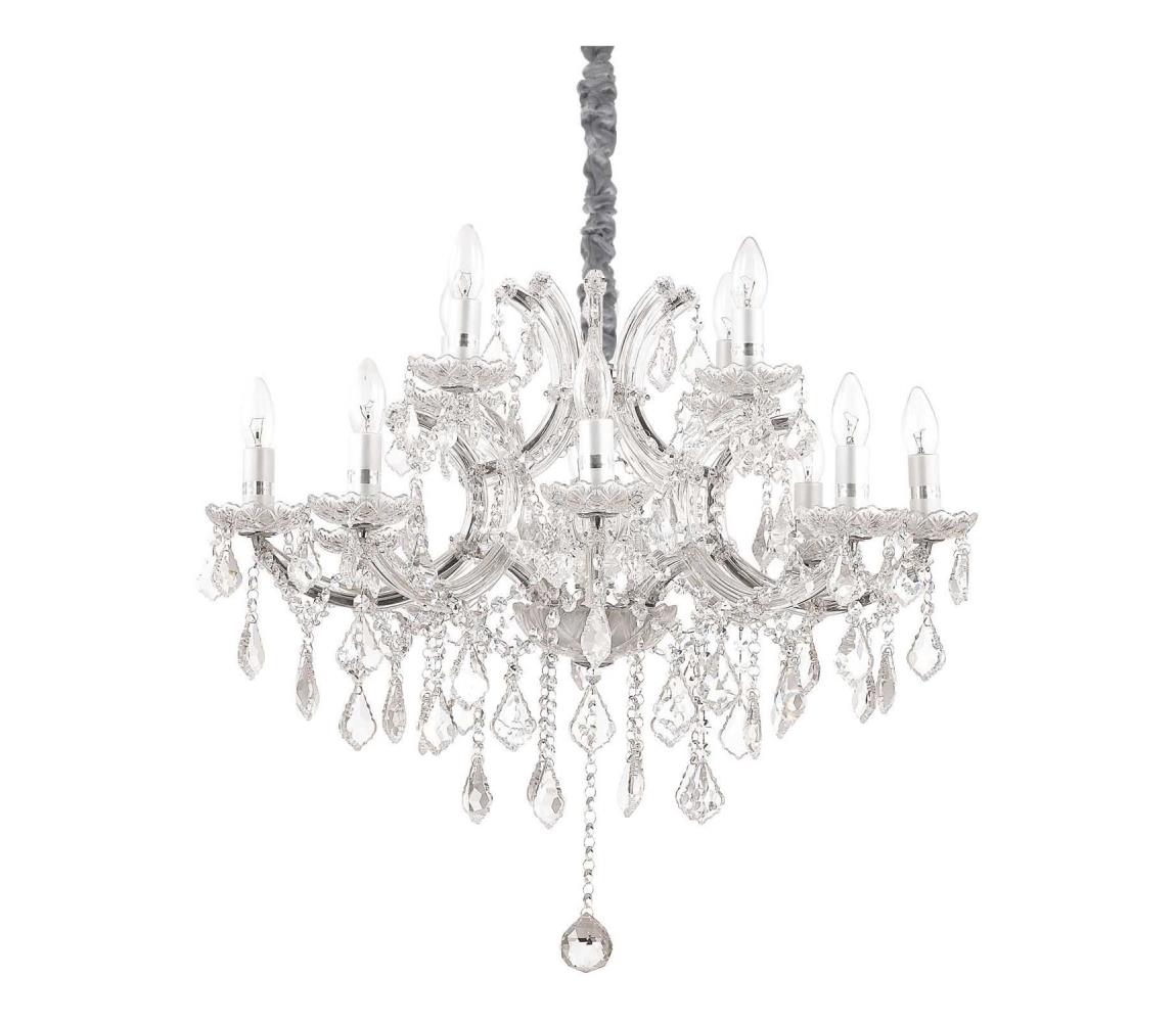 Ideal Lux Ideal Lux - Krištáľový luster na reťazi NAPOLEON 12xE14/40W/230V pr. 74 cm chróm