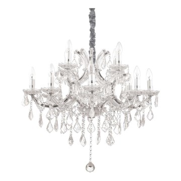 Ideal Lux - Krištáľový luster na reťazi NAPOLEON 12xE14/40W/230V pr. 74 cm lesklý chróm
