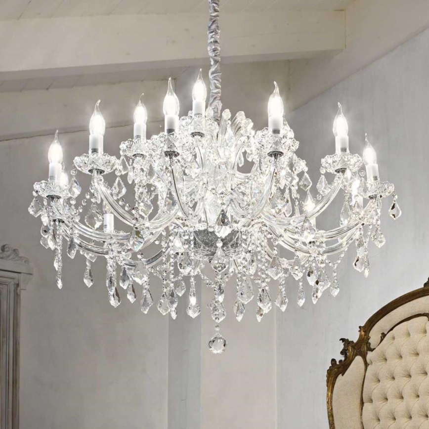 Ideal Lux - Krištáľový luster na reťazi NAPOLEON 18xE14/40W/230V pr. 96 cm lesklý chróm