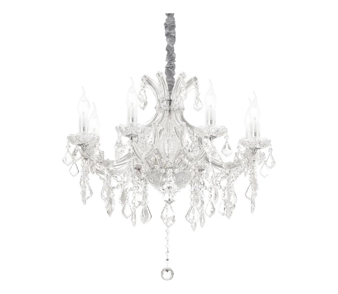 Ideal Lux Ideal Lux - Krištáľový luster na reťazi NAPOLEON 8xE14/40W/230V pr. 67 cm chróm