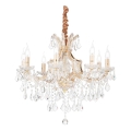 Ideal Lux - Krištáľový luster na reťazi NAPOLEON 8xE14/40W/230V pr. 67 cm zlatá