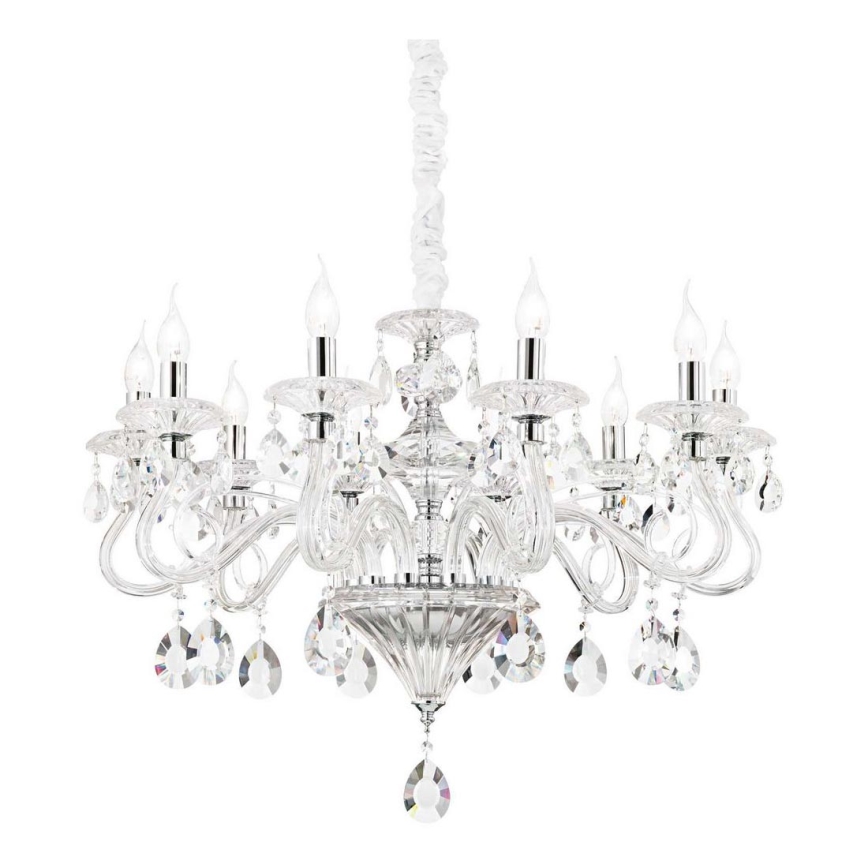 Ideal Lux - Krištáľový luster na reťazi NEGRESCO 10xE14/28W/230V pr. 85 cm číra