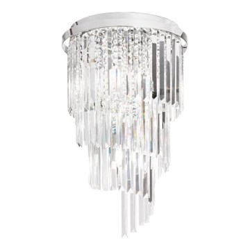 Ideal Lux - Krištáľový prisadený luster CARLTON 8xE14/40W/230V pr. 40 cm lesklý chróm