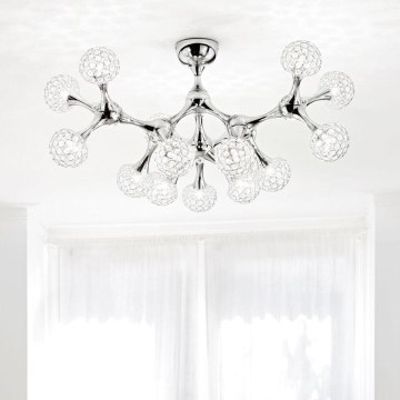 Ideal Lux - Krištáľový prisadený luster NODI 15xG9/40W/230V lesklý chróm