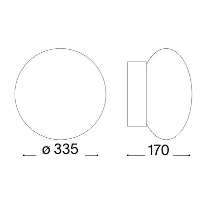 Ideal Lux - Kúpeľňové stropné svietidlo BUBBLE 1xE27/60W/230V pr. 33,5 cm IP44 biela