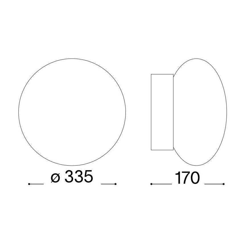 Ideal Lux - Kúpeľňové stropné svietidlo BUBBLE 1xE27/60W/230V pr. 33,5 cm IP44 biela