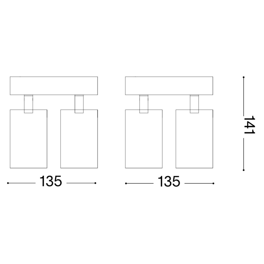 Ideal Lux - LED bodové svietidlo DYNAMITE 4xGU10/7W/230V CRI 90 čierna