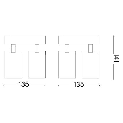 Ideal Lux - LED bodové svietidlo DYNAMITE 4xGU10/7W/230V CRI 90 mosadz
