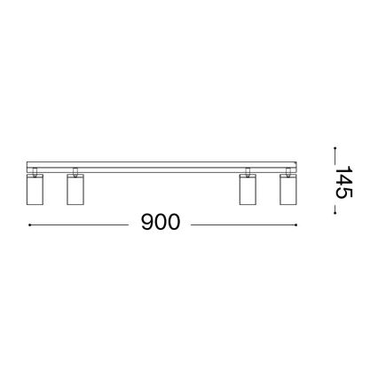 Ideal Lux - LED Bodové svietidlo PROFILO 4xGU10/7W/230V CRI 90 biela