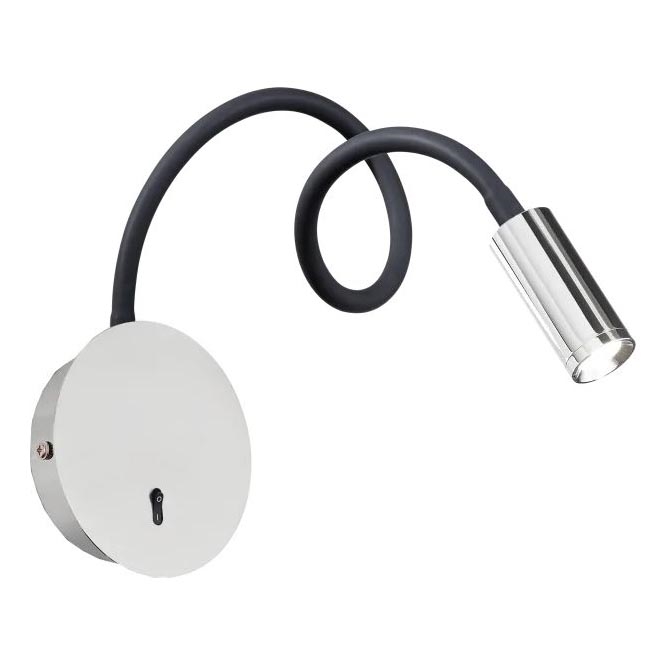 Ideal Lux - LED Flexibilná lampička FOCUS LED/3,5W/230V CRI 90 šedá/lesklý chróm