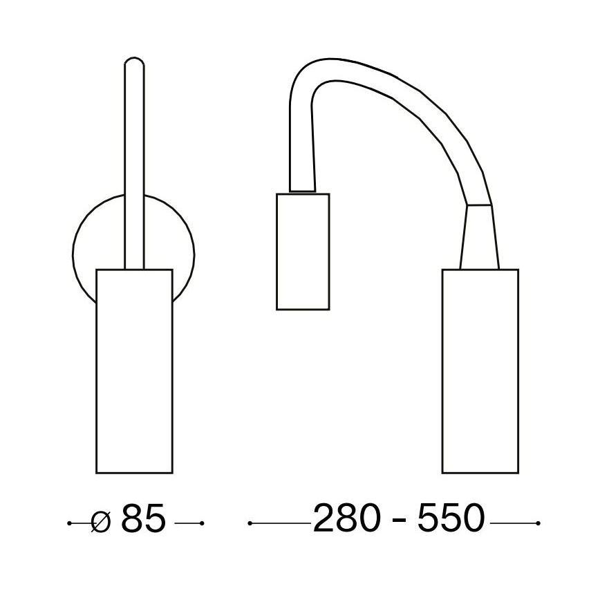 Ideal Lux - LED Flexibilná lampička FOCUS LED/3,5W/230V CRI 90 šedá/lesklý chróm