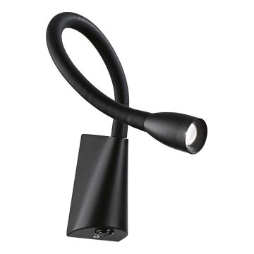 Ideal Lux - LED Flexibilná lampička GOOSE LED/3W/230V CRI 90 čierna