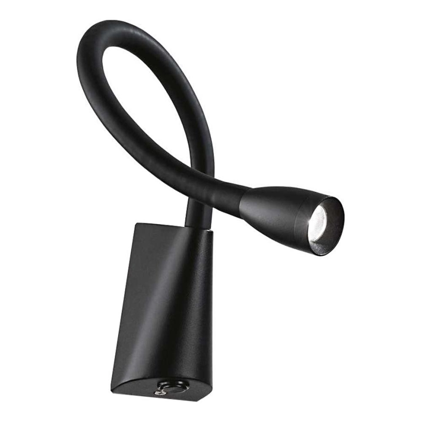 Ideal Lux - LED Flexibilná lampička GOOSE LED/3W/230V CRI 90 čierna