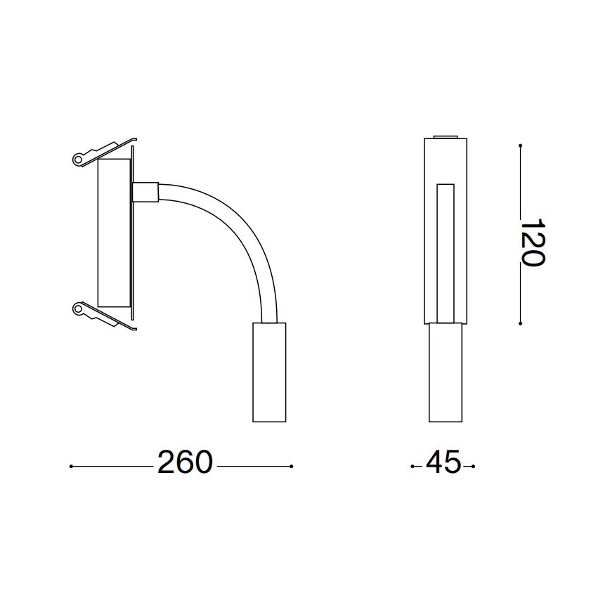 Ideal Lux - LED Flexibilná lampička IO LED/3W/230V CRI 90 čierna