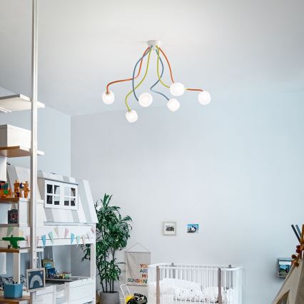 Ideal Lux - LED Flexibilný prisadený luster OCTOPUS 6xG9/3W/230V pestrofarebná