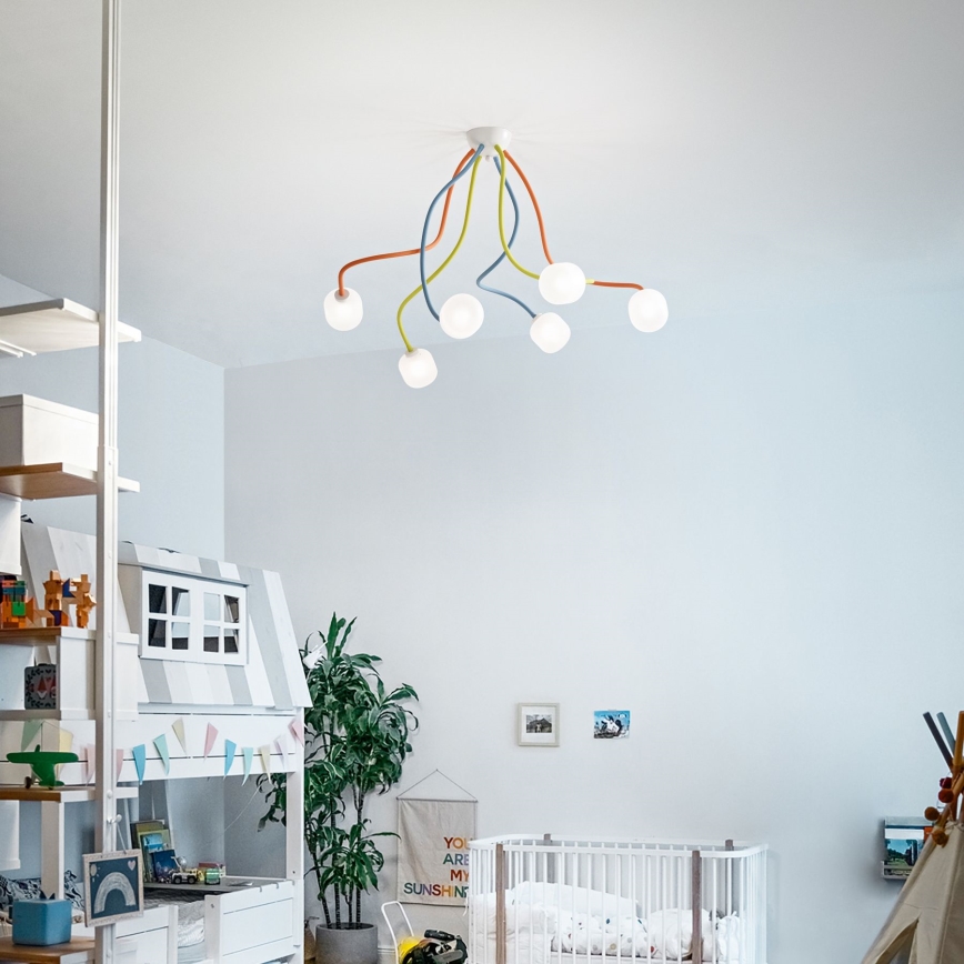 Ideal Lux - LED Flexibilný prisadený luster OCTOPUS 6xG9/3W/230V pestrofarebná