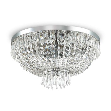 Ideal Lux - LED Krištáľové stropné svietidlo CAESAR 6xG9/3W/230V pr. 51 cm lesklý chróm