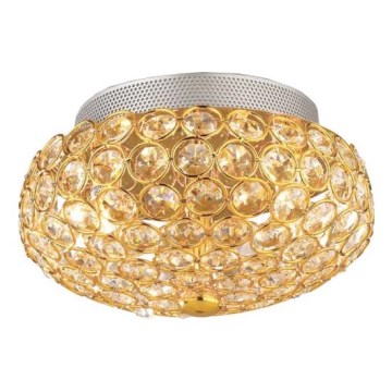 Ideal Lux - LED Krištáľové stropné svietidlo KING 3xG9/3W/230V pr. 25,5 cm zlatá