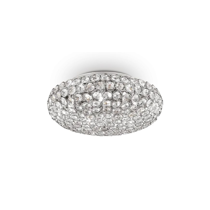 Ideal Lux - LED Krištáľové stropné svietidlo KING 5xG9/3W/230V pr. 38 cm lesklý chróm