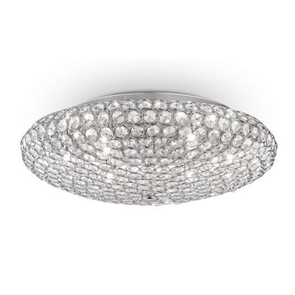 Ideal Lux - LED Krištáľové stropné svietidlo KING 9xG9/3W/230V pr. 53,5 cm lesklý chróm