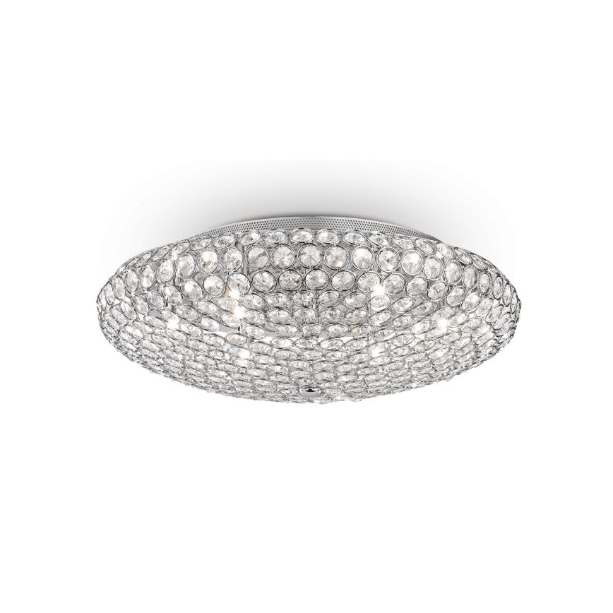 Ideal Lux - LED Krištáľové stropné svietidlo KING 9xG9/3W/230V pr. 53,5 cm lesklý chróm