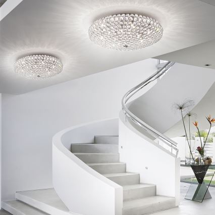 Ideal Lux - LED Krištáľové stropné svietidlo KING 9xG9/3W/230V pr. 53,5 cm lesklý chróm