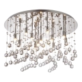 Ideal Lux - LED Krištáľové stropné svietidlo MOONLIGHT 12xG9/3W/230V pr. 60 cm lesklý chróm